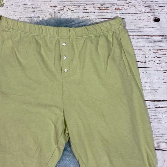 NWT DONNI Sweater Henley Lounge Sweatpants Lime - Picture 9 of 9